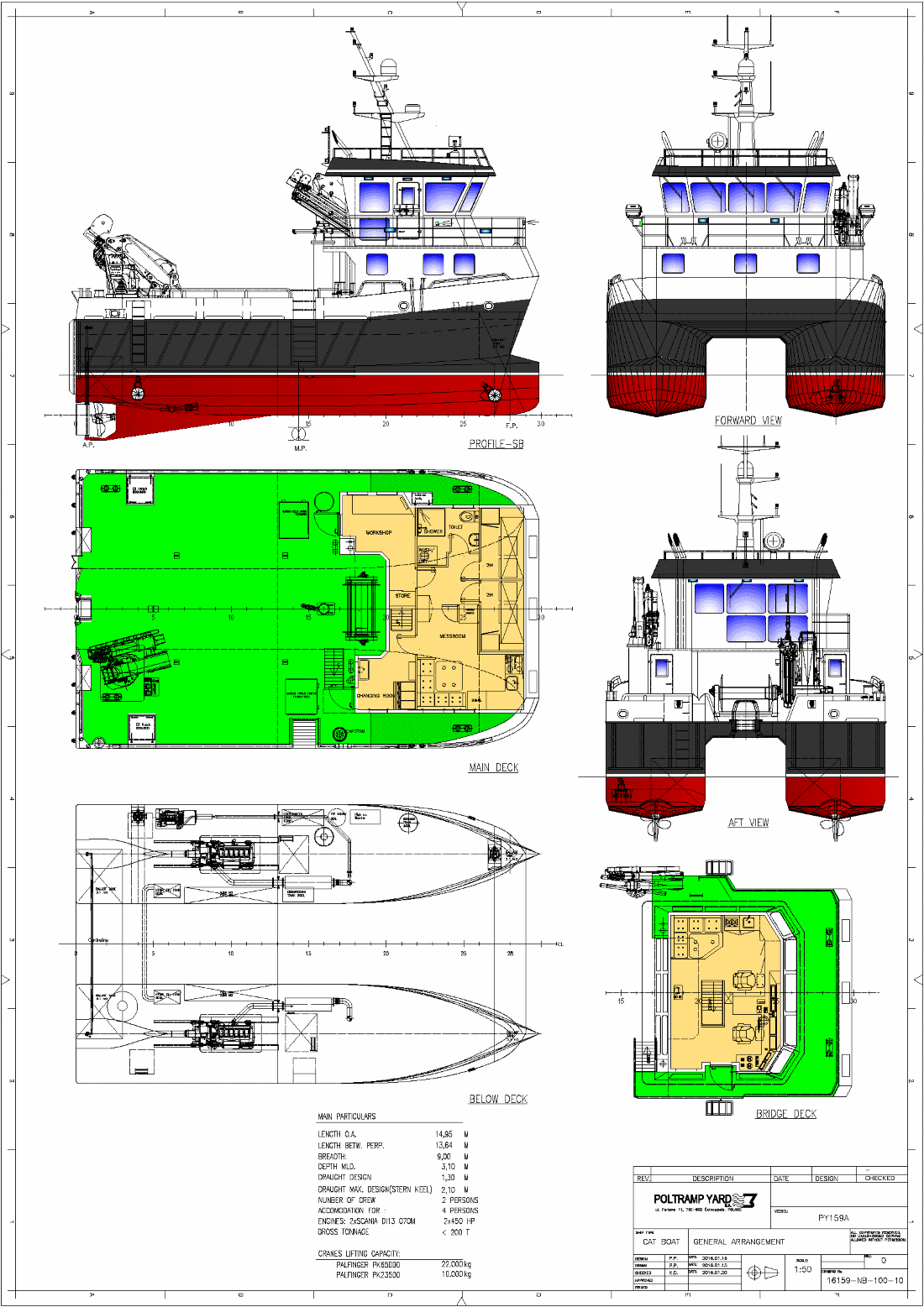 Poltramp Yard Catamaran / Workboat type 159A 
